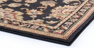 Charlotte Traditional Oriental Black Runner Rug, 2'x7'