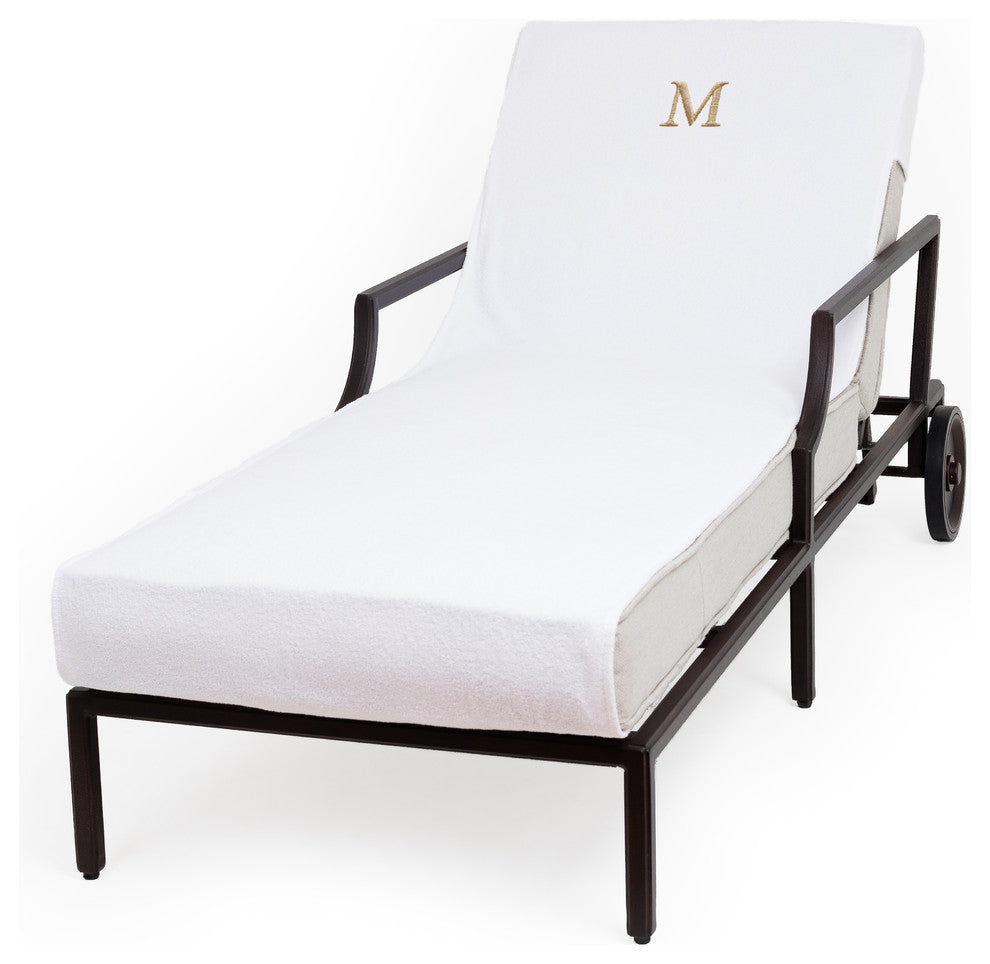 Linum Home Textiles Personalized Standard Size Chaise Lounge Cover, M