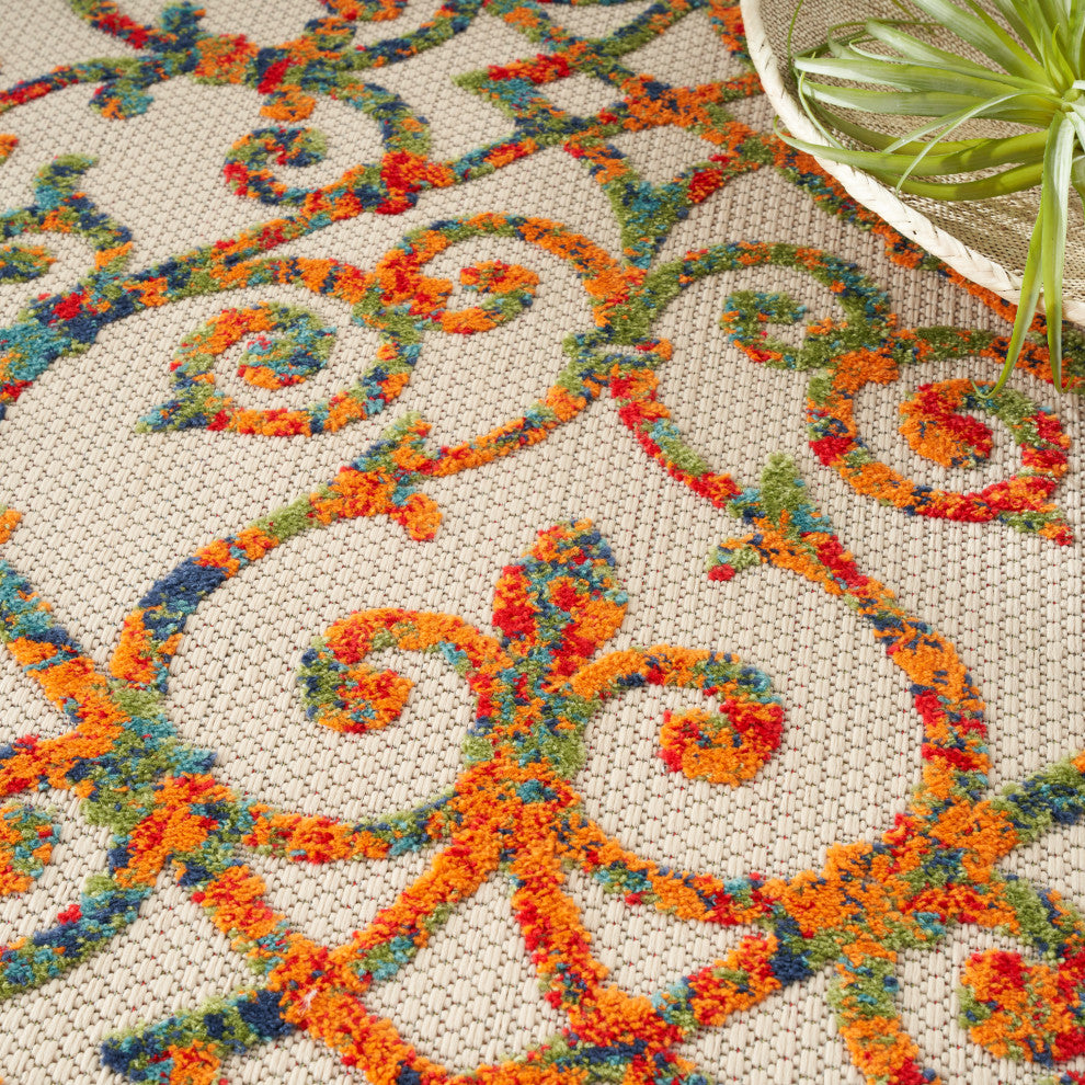 Nourison Aloha 10' x 14' Multicolor Contemporary Area Rug