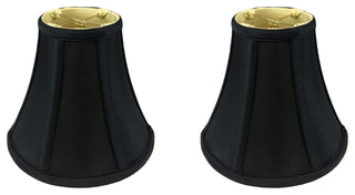 Royal Designs True Bell Basic Lamp Shade, Round Clip Fitter, Black, 4x8x7, Set o