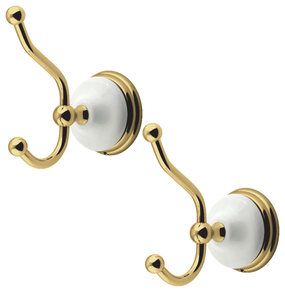 Kingston Brass Robe Hook, Polished Brass