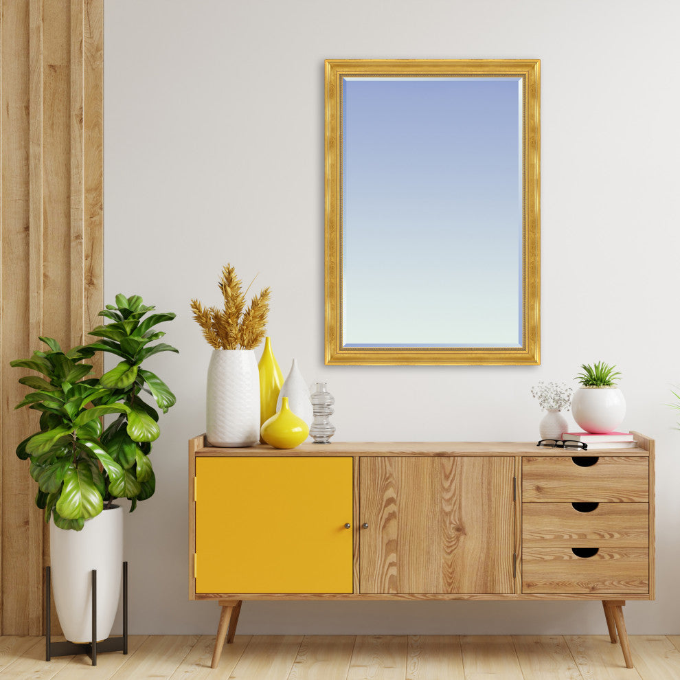 La Pastiche Milan Gold Framed Mirror, 20" x 30"
