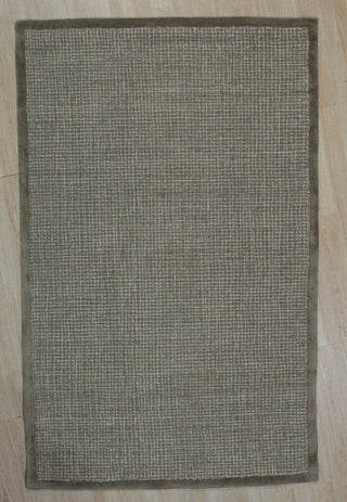 EORC Brown Hand-Tufted Wool Timothy Rug 7'9x9'9