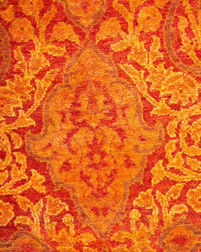 Mogul, One-of-a-Kind Hand-Knotted Area Rug Orange, 3'0"x9'0"