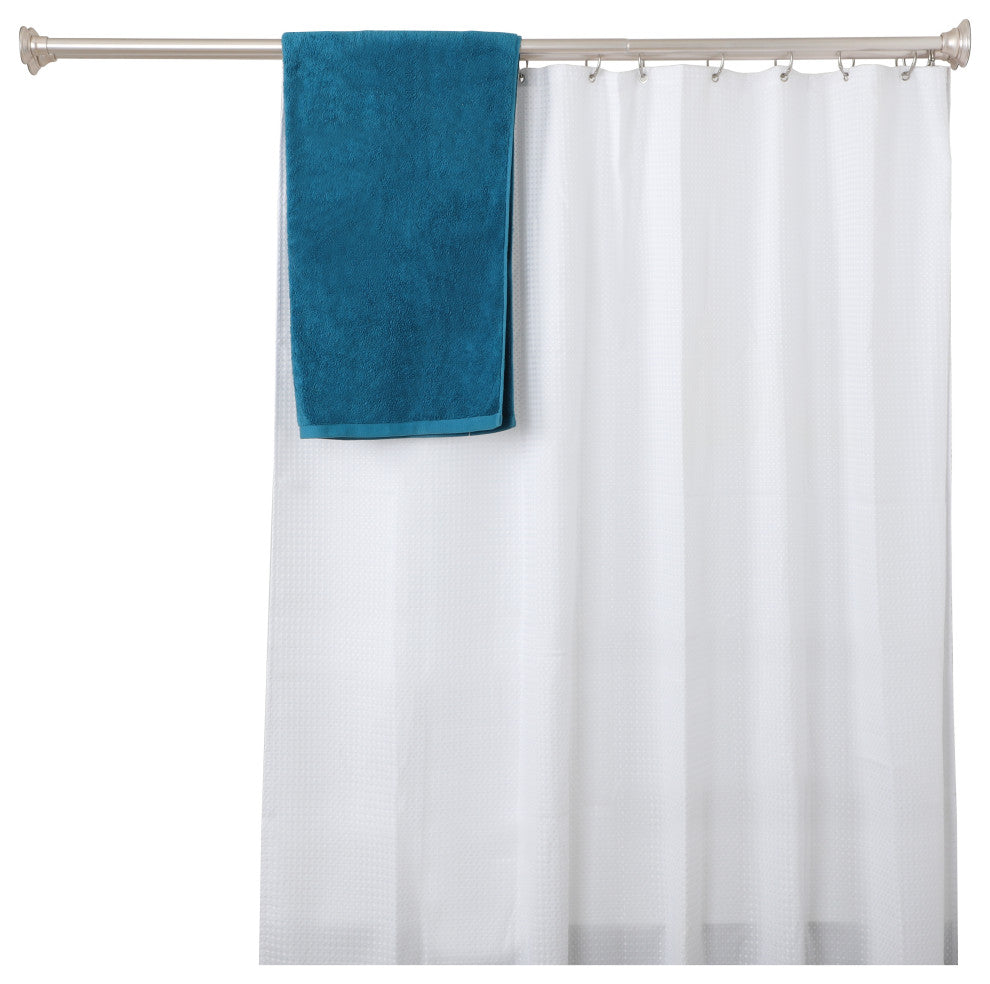 Utopia Alley Rustproof Aluminum Double Tension Straight Shower Curtain Rod 42-72, Brushed Nickel