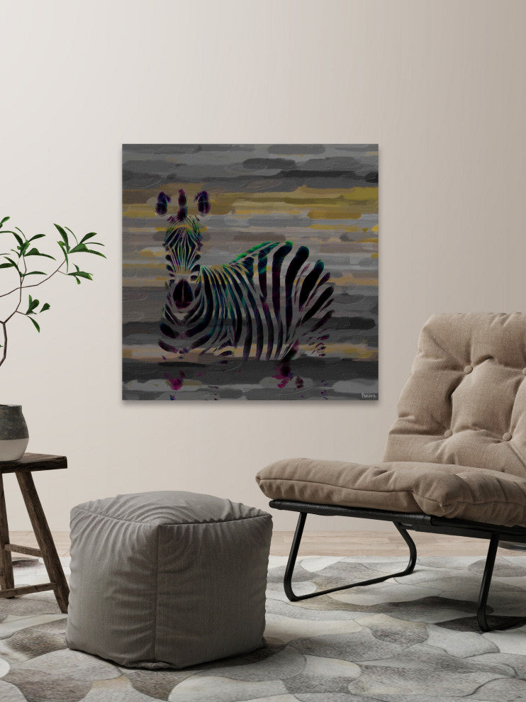 "Stripes" Print on Canvas, 40"x40"