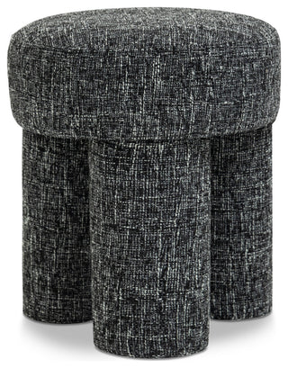 Larson Polyester Upholstered Ottoman/Stool, Black