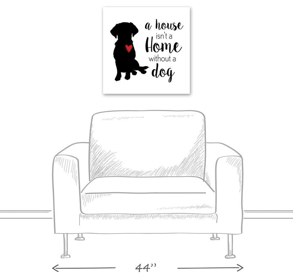 Designs Direct House Home Dog 20x20 Canvas Wall Art