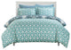 Ibiza Majorca Medallion Reversible 3-Piece Duvet Cover Set, King Green