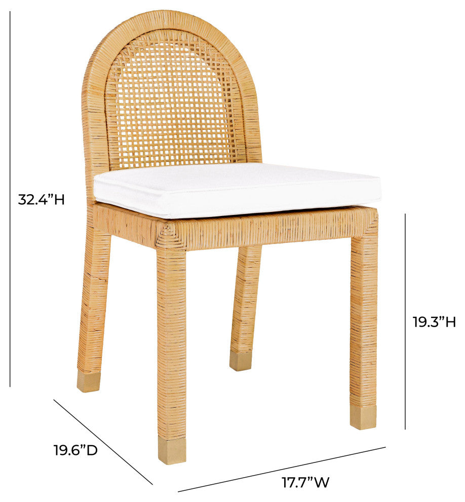 Amara Natural Rattan Arched Back Dining Chair