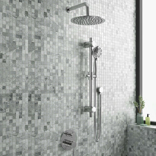 Pulse 3006-CH ShowerSpas Brushed-Nickel Combo Shower System in Chrome