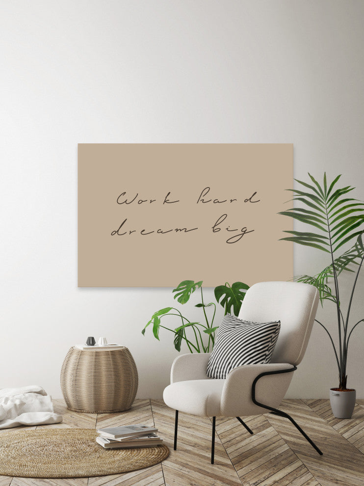 "Work and Dream Big" Painting Print on Wrapped Canvas, 30x20