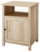 Walker Edison 18" Grooved Door Side Table, White Oak