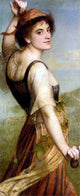 Edward Charles Halle The Dancing Girl, 15"x30" Wall Decal