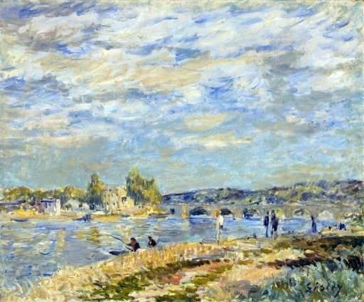 Alfred Sisley Bridge at Serves, 20"x25" Gallery Wrapped Canvas Print