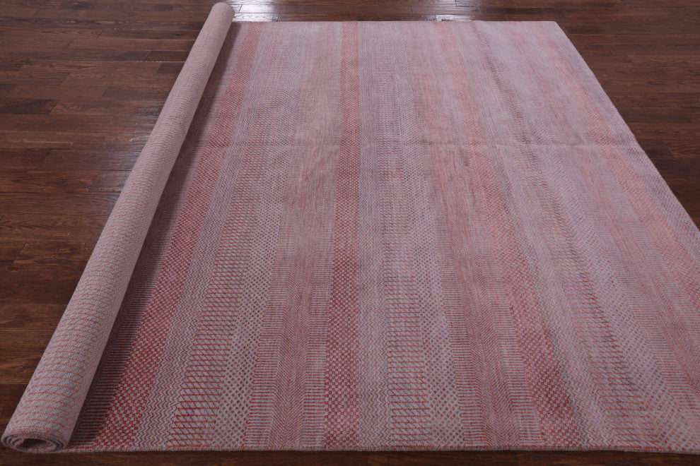 Handmade Savannah Gabbeh Wool and Silk Rug 8' 1" X 10' 1" Q4550