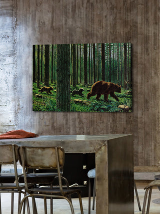 "Bear Walk" Painting Print on Wrapped Canvas