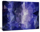 Blue Polygonal Mosaic Pattern, Abstract Canvas Art Print, 20x12