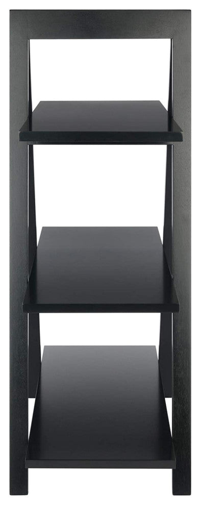 Modern A-frame 3-tier Shelving, Black
