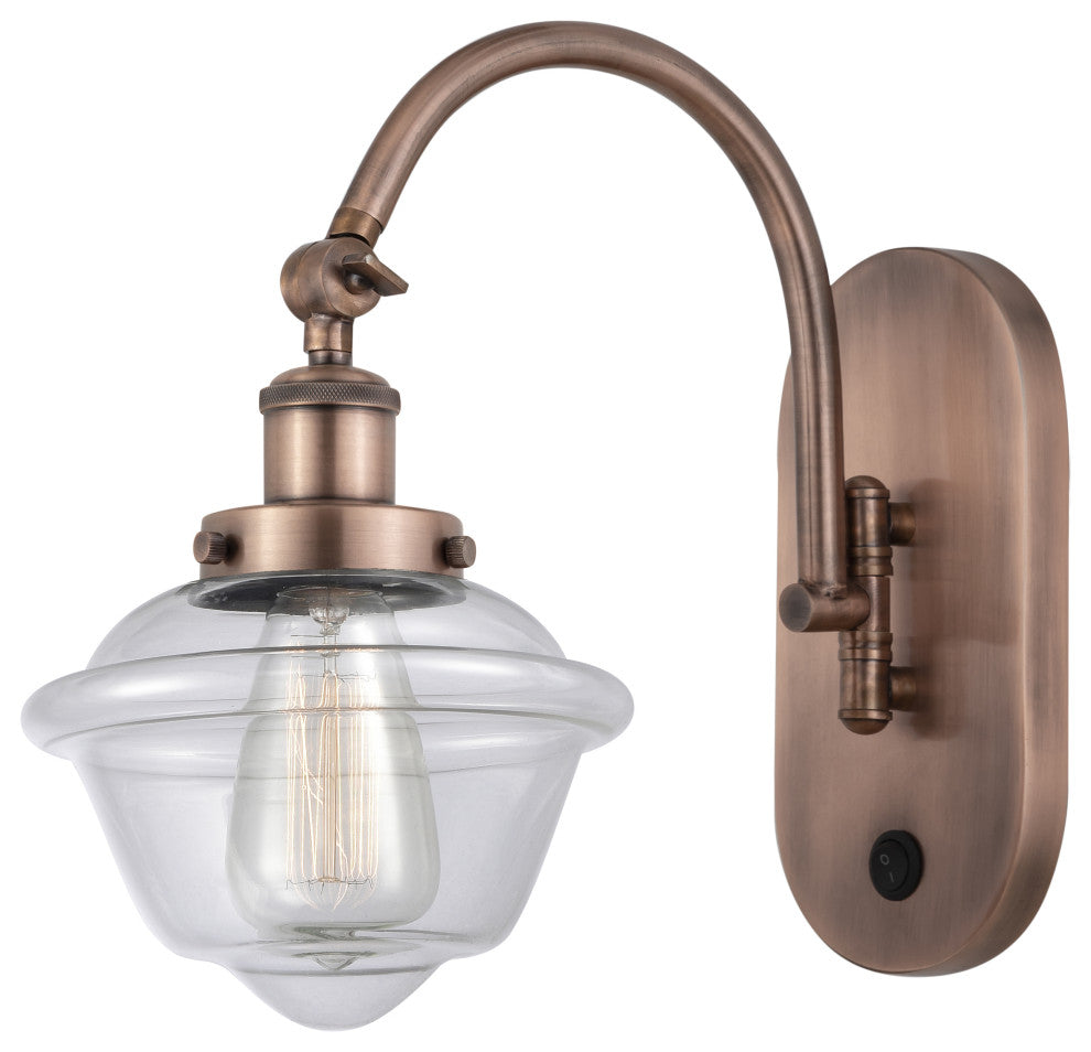Innovations 918-1W-AC-G532 1-Light Sconce, Antique Copper