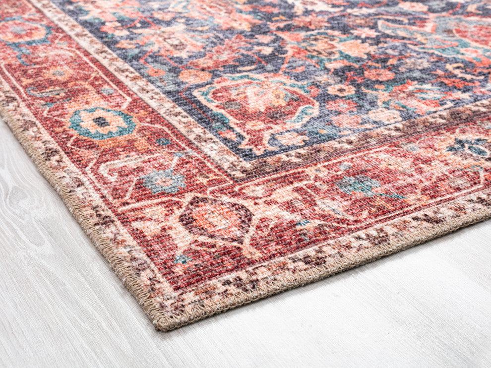 Vera Collection Multi 8'6" x 11'6" Rectangle Residential Indoor Area Rug