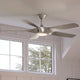 Luxury Transitional Ceiling Fan, Hand-Painted Silver