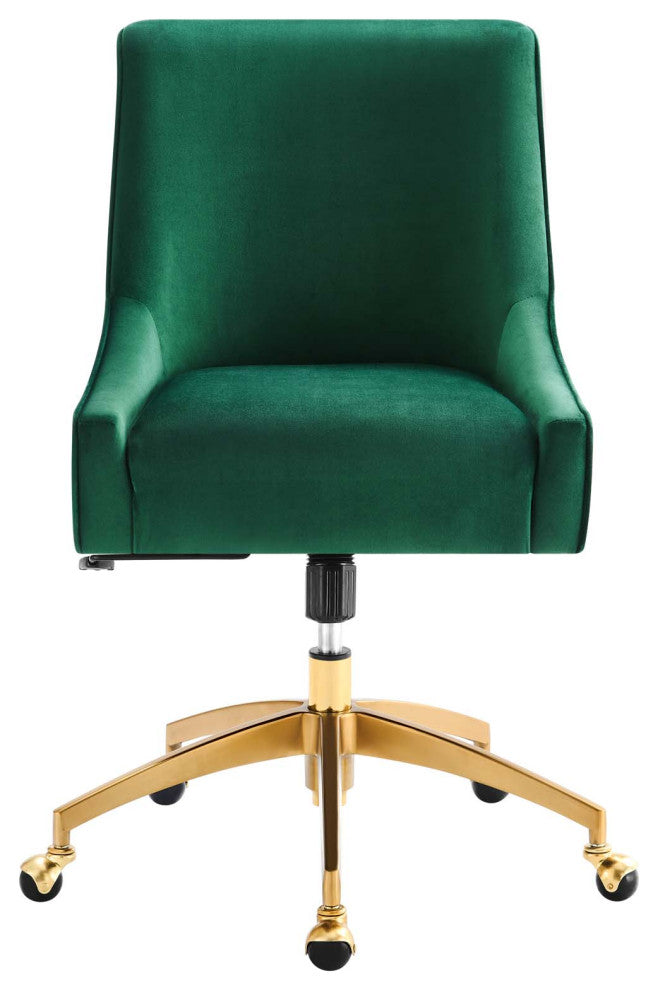Discern Performance Velvet Office Chair, Green