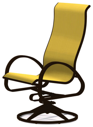 Aruba II Sling Supreme Height Swivel Rocker, Textured Kona, Yellow