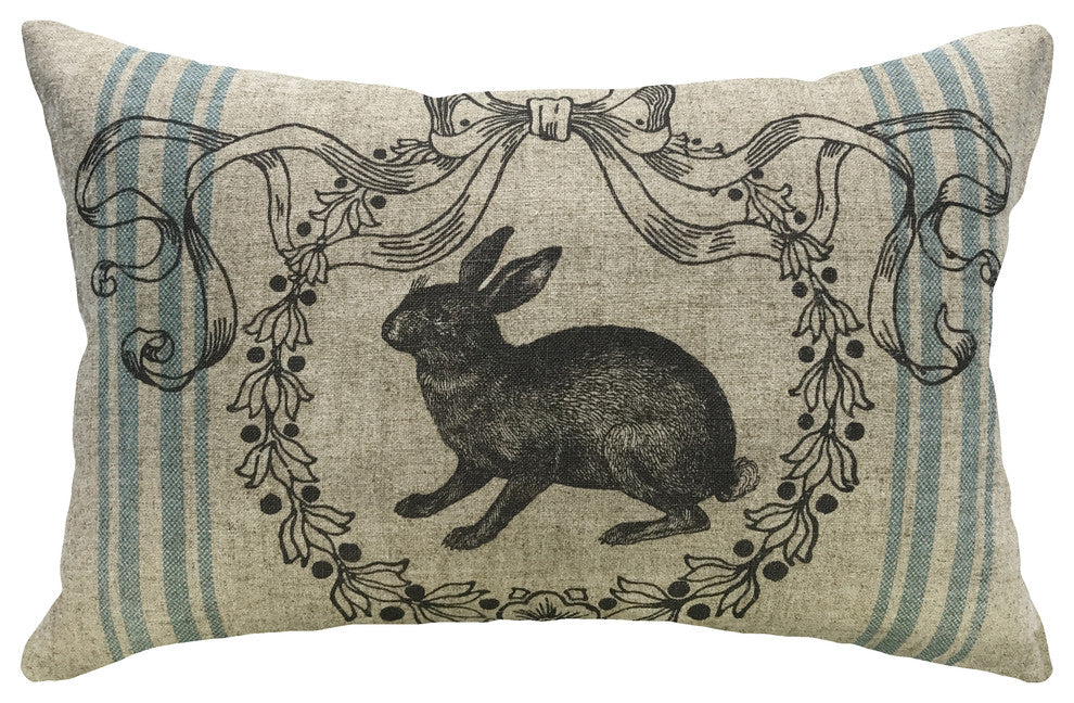 Hare Striped Linen Pillow