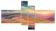 Amazing Autumn Landscape in Hills, Landscape Canvas Art Print, 60"x32", 4 panels