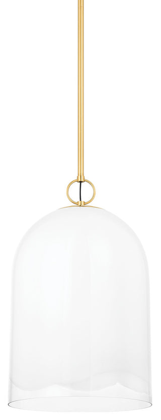 1 Light Pendant, Aged Brass