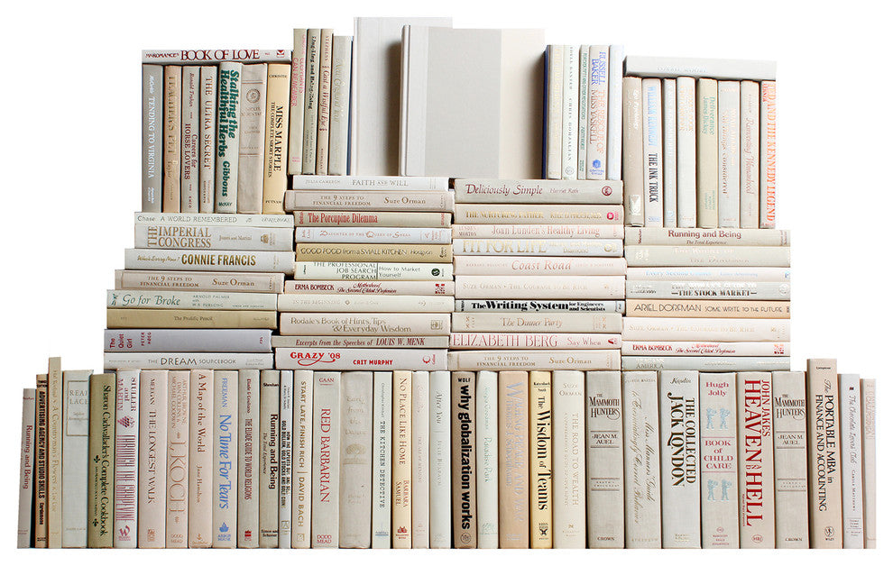 Modern Book Wall Set, Beach, Set of 100