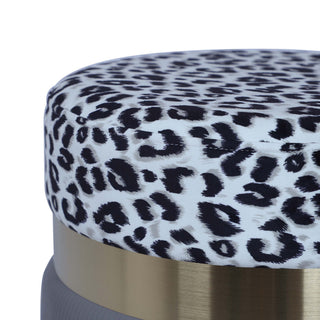 TOV Furniture Ajani Upholstered Ottoman in Grey