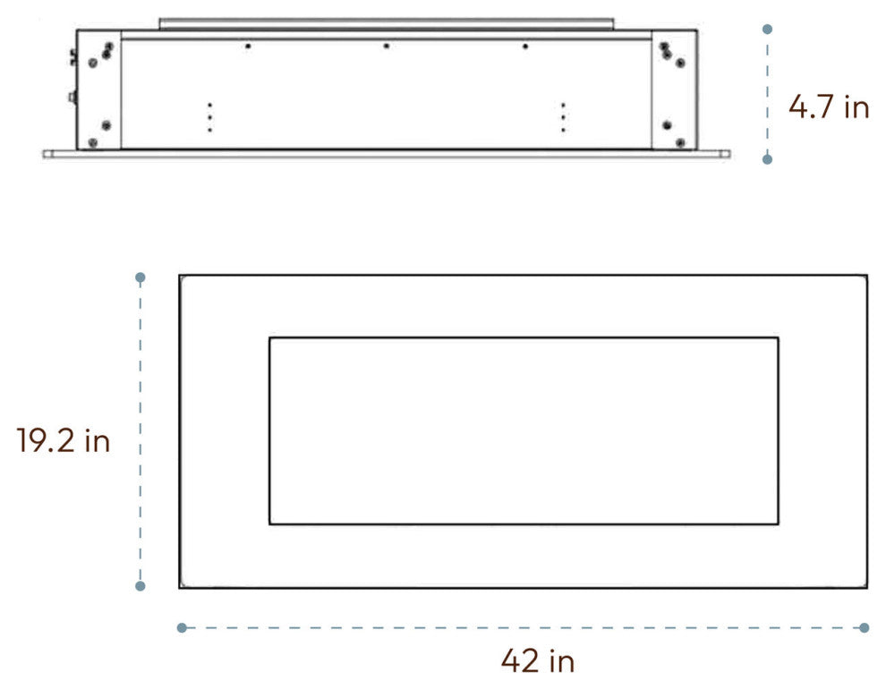 42" Wall-Mount Electric Fireplace, Black