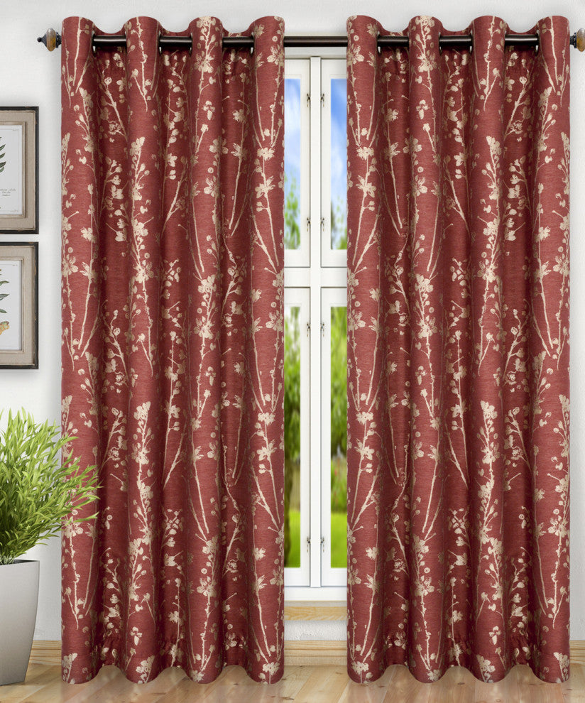 Meadow Lined Grommet Panel, Cardinal, 50"x63"
