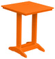 Poly Lumber Balcony Side Table, Orange, Square