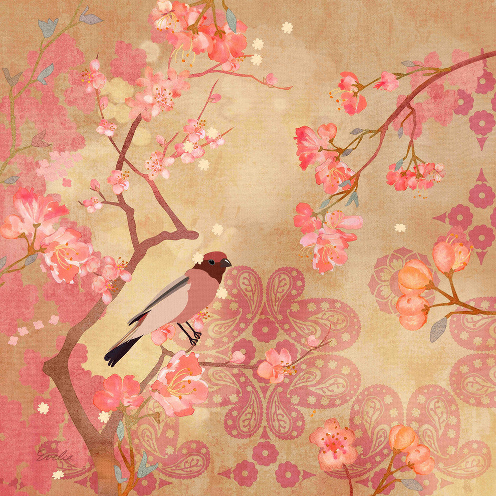 "Plum Blossoms" Painting Print on Canvas by Evelia