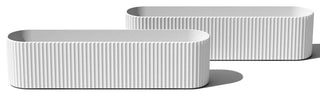 Veradek Demi Series Window Box 36" Planter, White, 36 Inch, 2 Pack