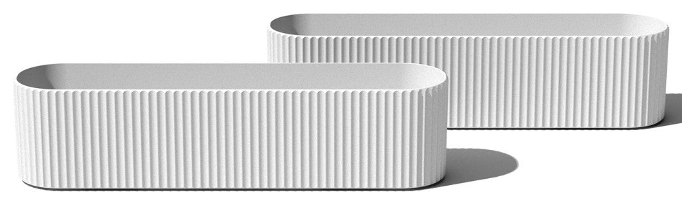 Veradek Demi Series Window Box 36" Planter, White, 36 Inch, 2 Pack