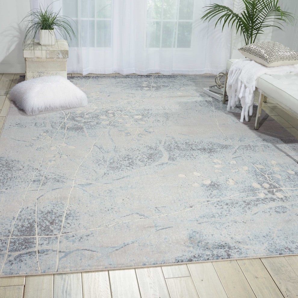 Nourison Somerset 7'9" x 10'10" Silver/Blue Indoor Area Rug