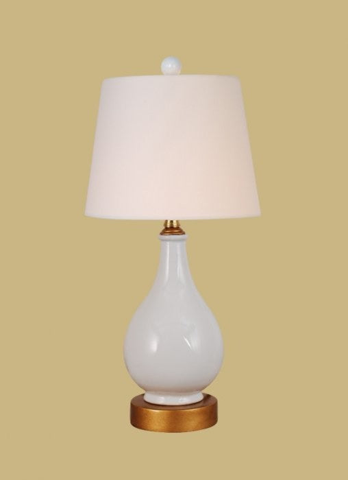 Bulb Porcelain Table Lamp, White