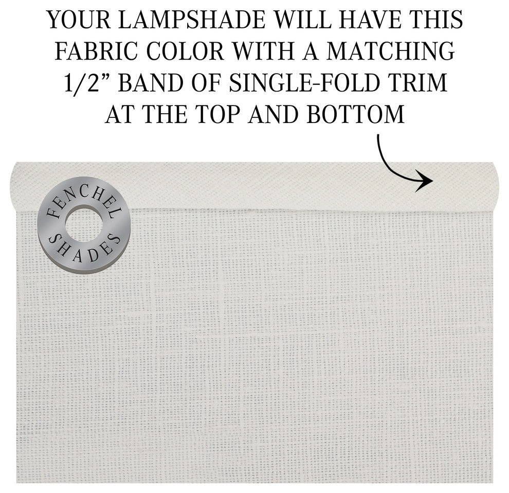 Fenchel Shades, 17"x17"x8" Spider Attachment Drum Lamp Shade, Linen