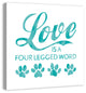 Designs Direct Four Legged Love 36x36 Canvas Wall Art