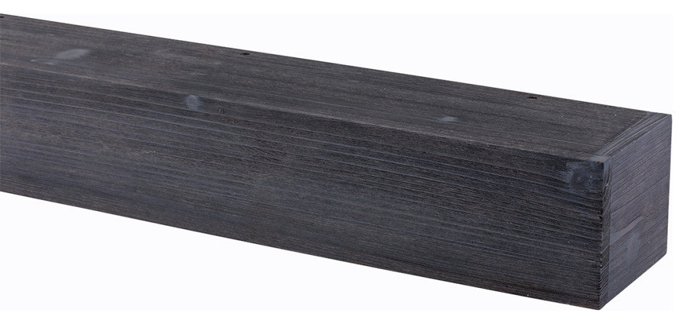 Weathered Beam Mantel, Gray, 60"