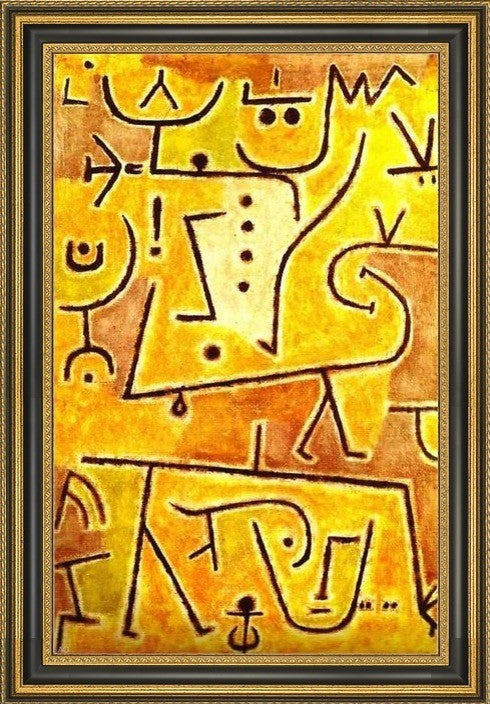 Paul Klee Red Waistcoat - 18" x 27" Framed Premium Canvas Print