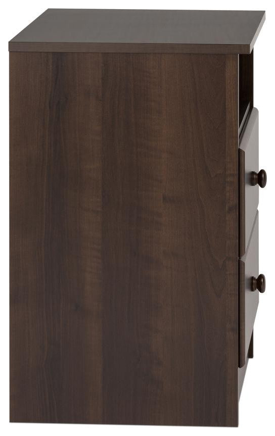 Astrid 2-Drawer Nightstand, Espresso
