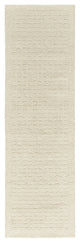 DKNY Pure Grids 2'3" x 7'6" Ivory Beige Contemporary Indoor Rug