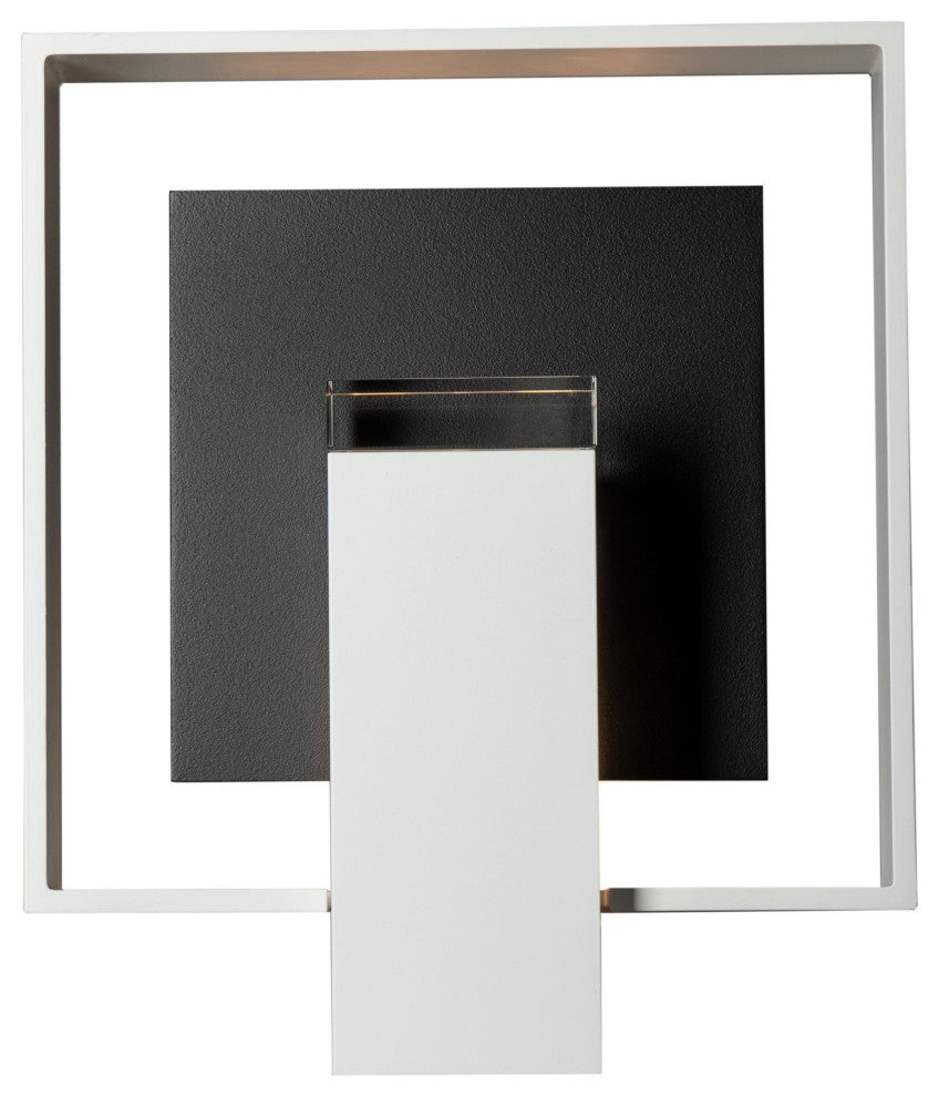 Shadow Box Medium Outdoor Sconce-Coastal White-Coastal Black