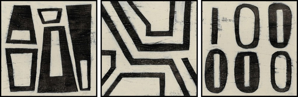 Hieroglyph Triptych, 120x40