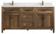 Santa Monica 72 Double Sink Bath Vanity in Graywashed Teak 2" Calacatta Laza